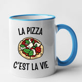 Mug La pizza c'est la vie Bleu