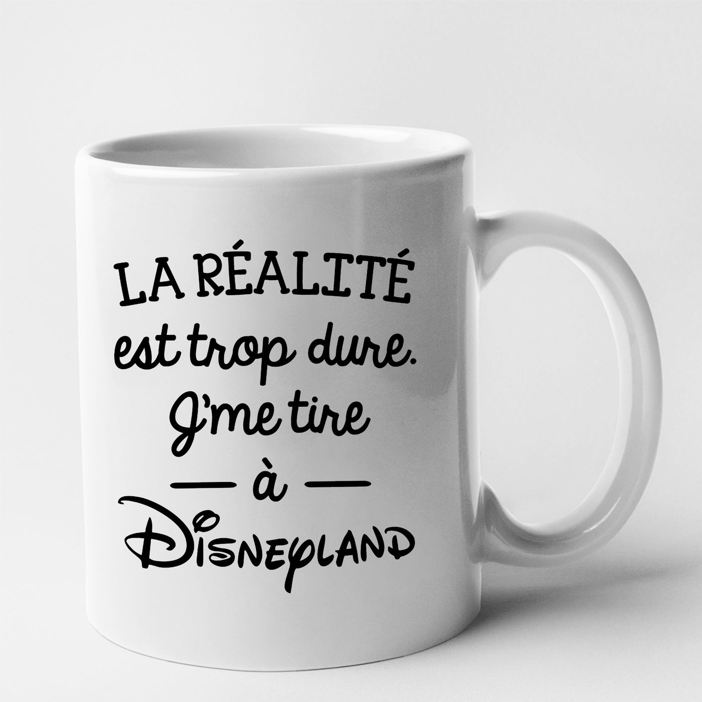 Mug La réalité est trop dure Blanc