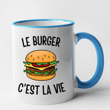 Mug Le burger c'est la vie Bleu