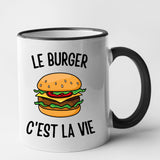 Mug Le burger c'est la vie Noir