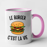 Mug Le burger c'est la vie Rose
