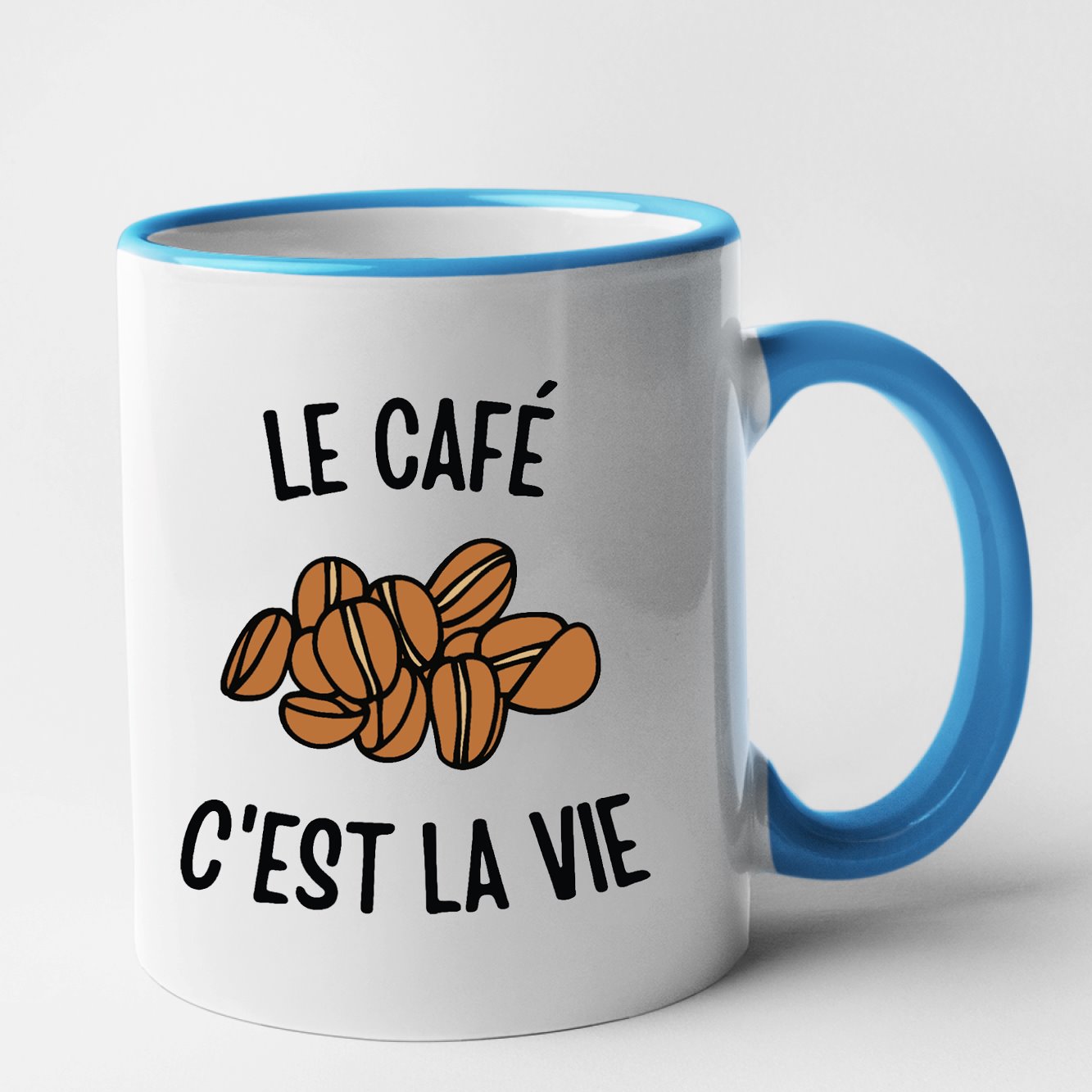 Mug Le café c'est la vie Bleu