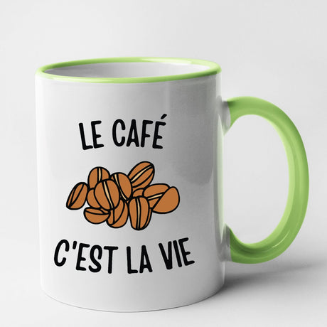 Mug Le café c'est la vie Vert