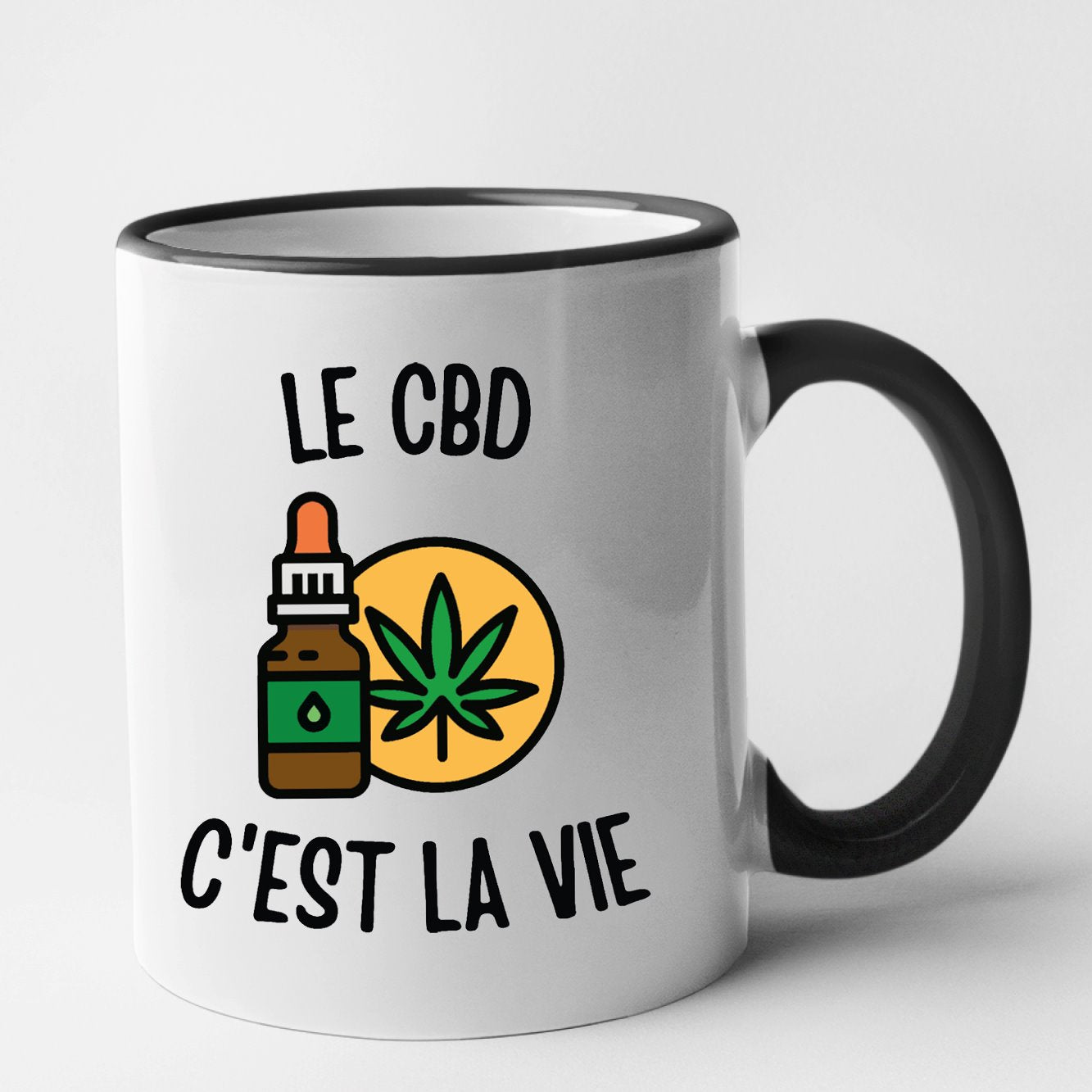 Mug Le CBD c'est la vie Noir