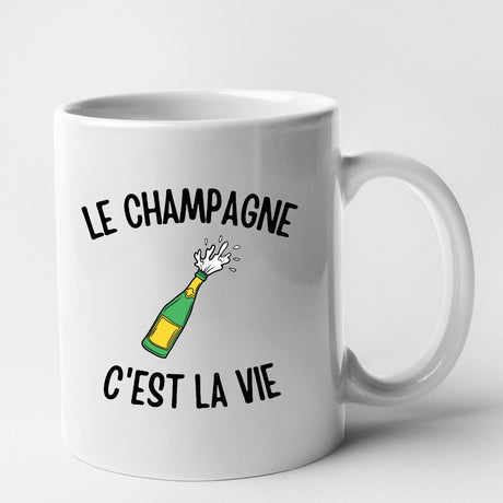 Mug Le champagne c'est la vie Blanc