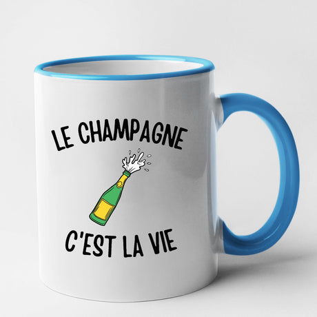 Mug Le champagne c'est la vie Bleu