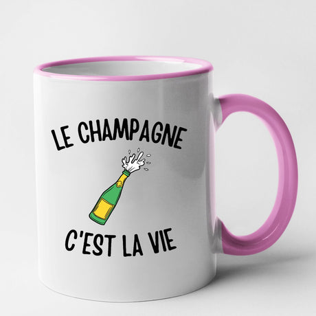 Mug Le champagne c'est la vie Rose