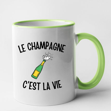 Mug Le champagne c'est la vie Vert