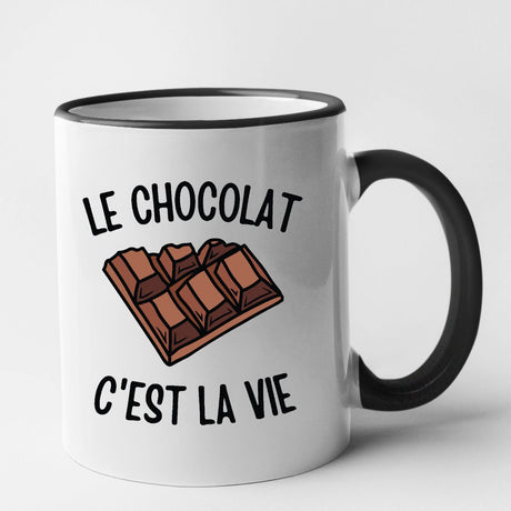 Mug Le chocolat c'est la vie Noir