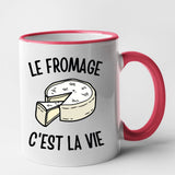 Mug Le fromage c'est la vie Rouge