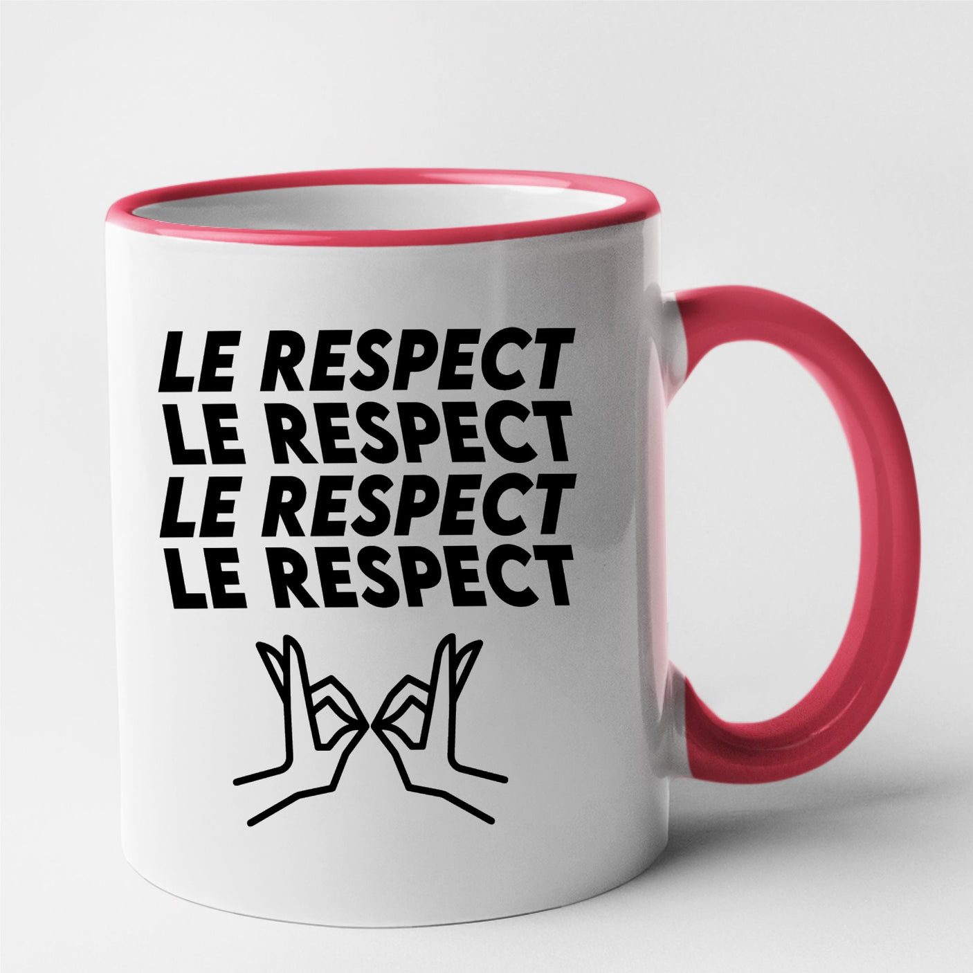 Mug Le respect Rouge