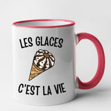 Mug Les glaces c'est la vie Rouge
