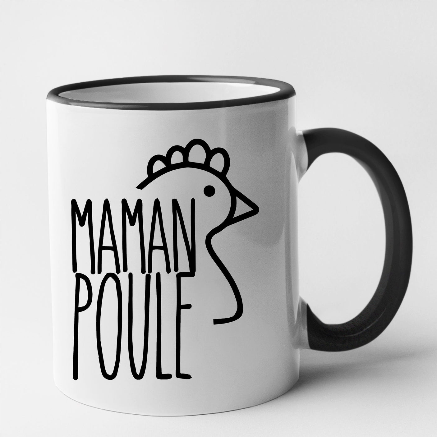 Mug Maman poule Noir