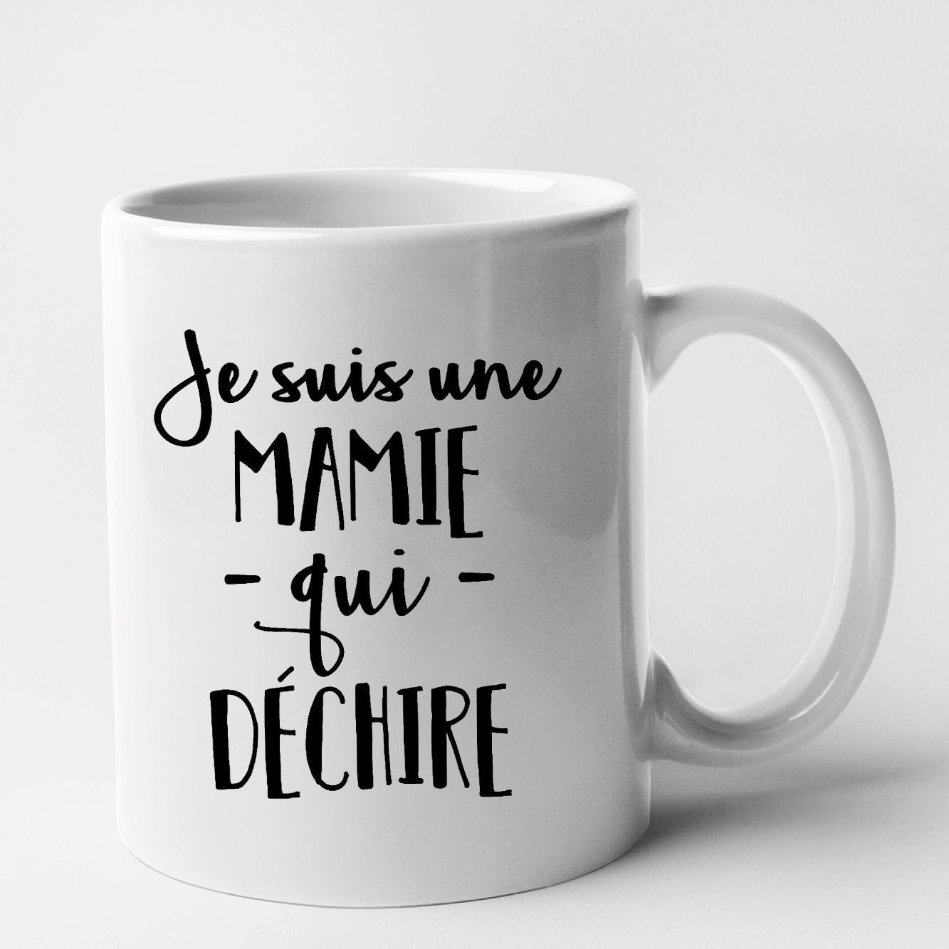 Mug Mamie qui déchire Blanc