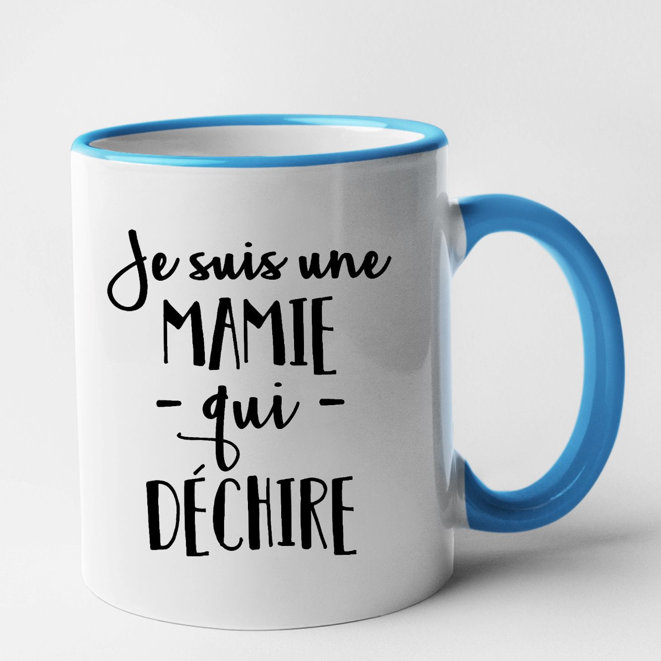 Mug Mamie qui déchire Bleu