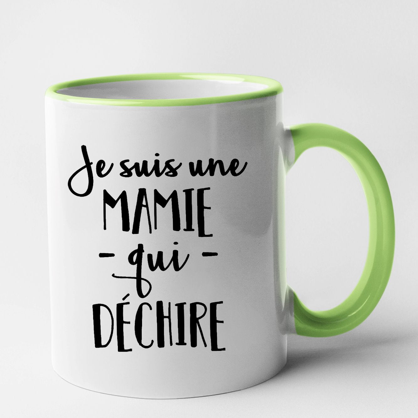 Mug Mamie qui déchire Vert