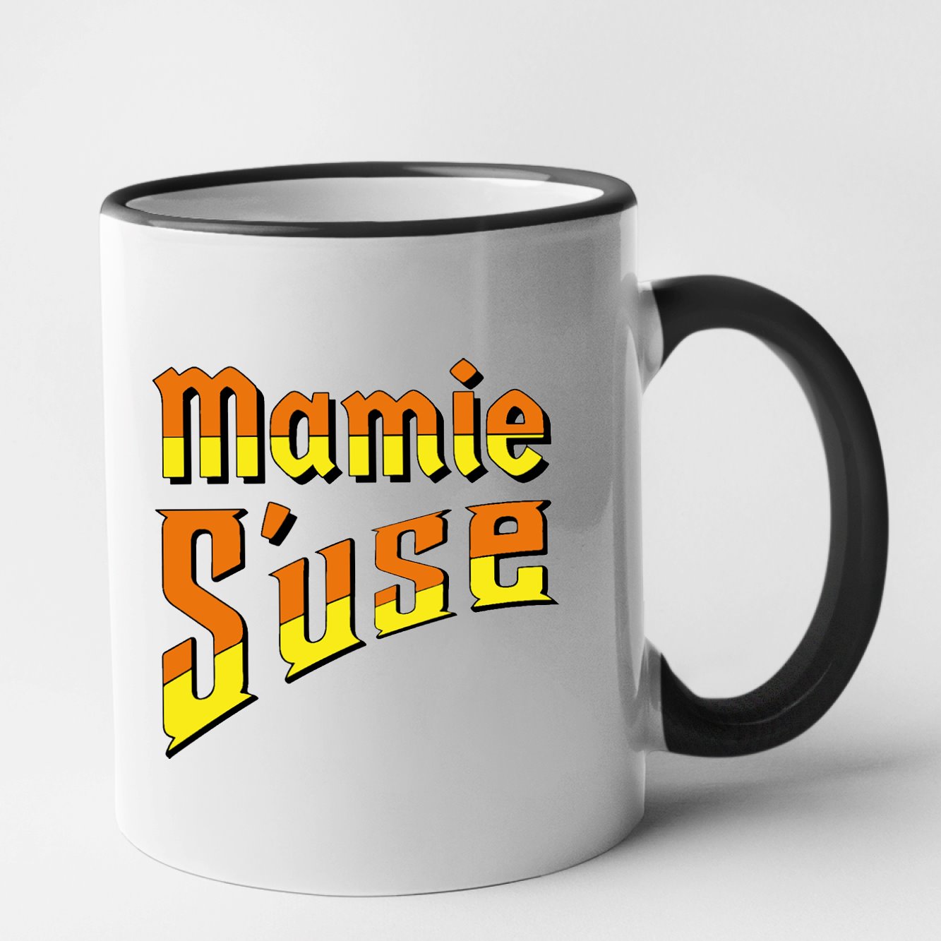 Mug Mamie s'use Noir