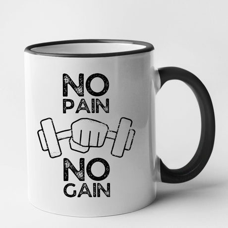Mug No pain no gain Noir