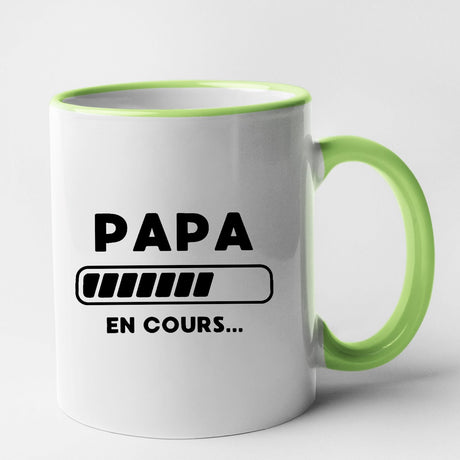Mug Papa en cours Vert