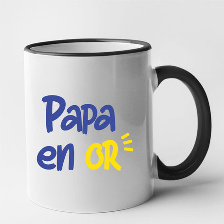 Mug Papa en or Noir