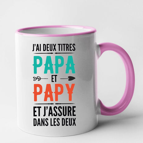 Mug Papa et papy Rose