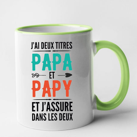 Mug Papa et papy Vert