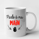 Mug Parle à ma main Blanc