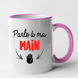 Mug Parle à ma main Rose