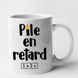 Mug Pile en retard Blanc