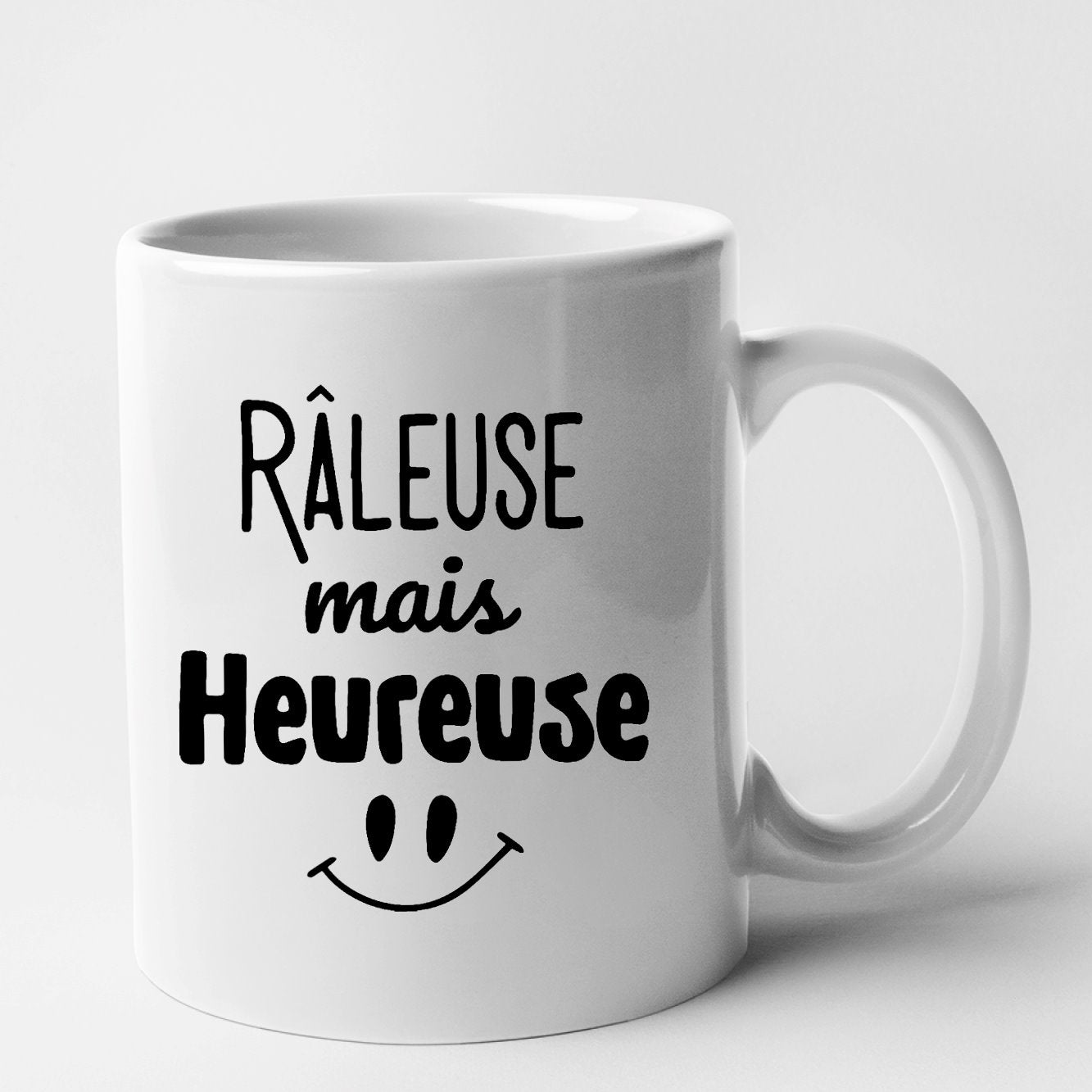 Mug Râleuse mais heureuse Blanc