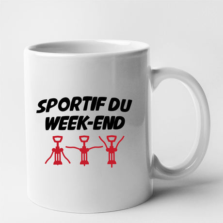 Mug Sportif du week-end Blanc
