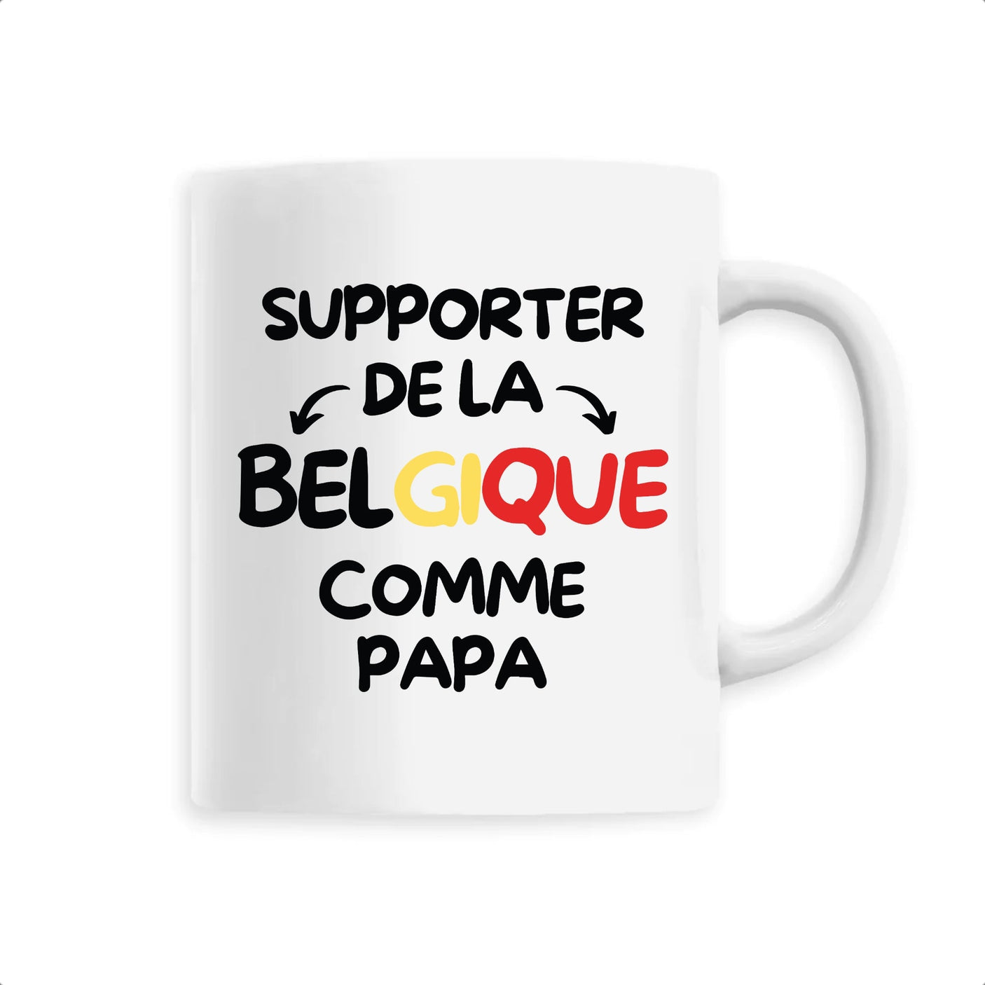 Mug Supporter de la Belgique comme papa 