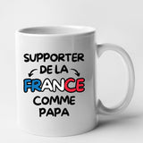 Mug Supporter de la France comme papa Blanc