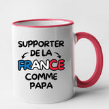 Mug Supporter de la France comme papa Rouge