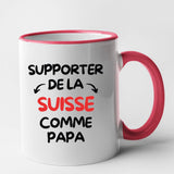Mug Supporter de la Suisse comme papa Rouge