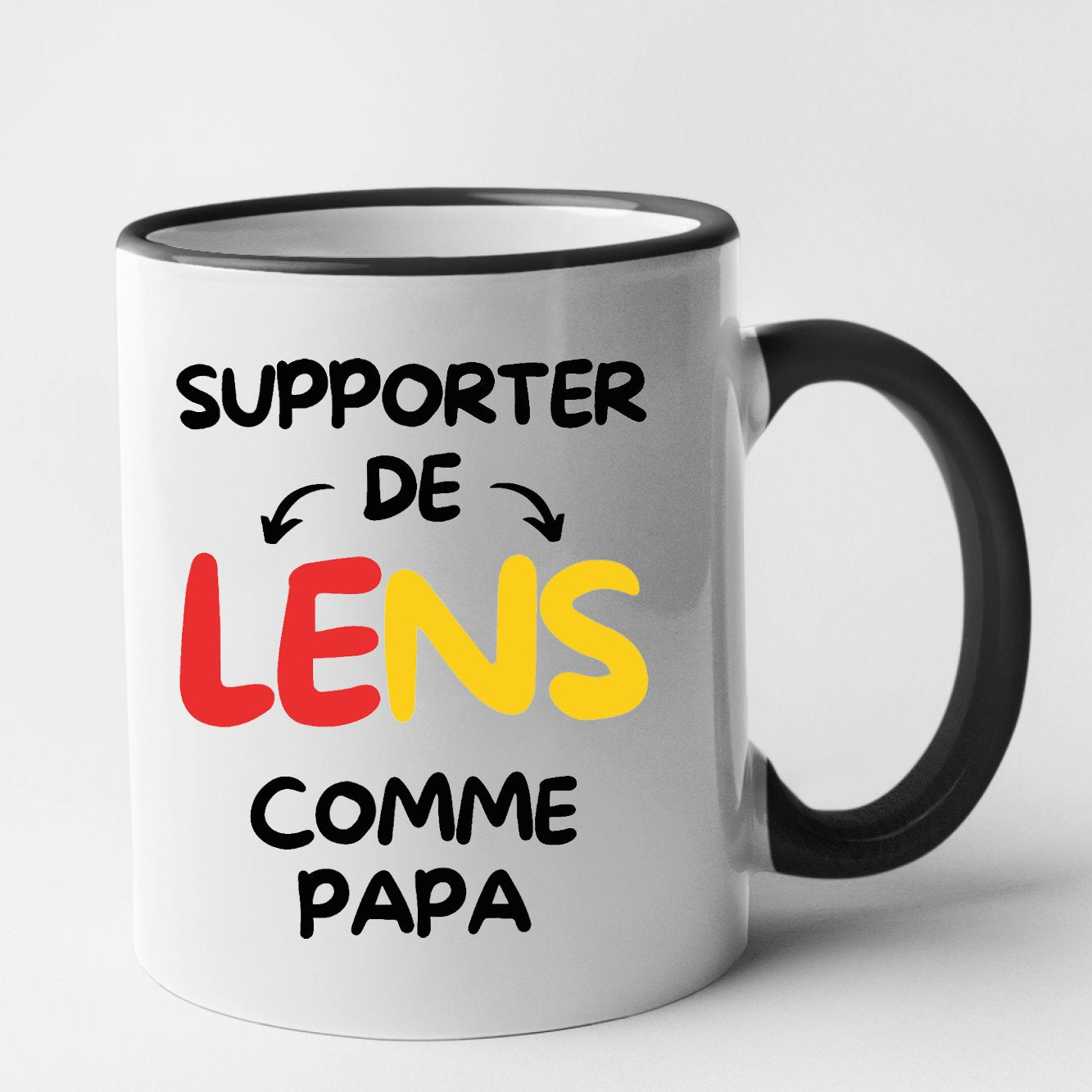 Mug Supporter de Lens comme papa Noir