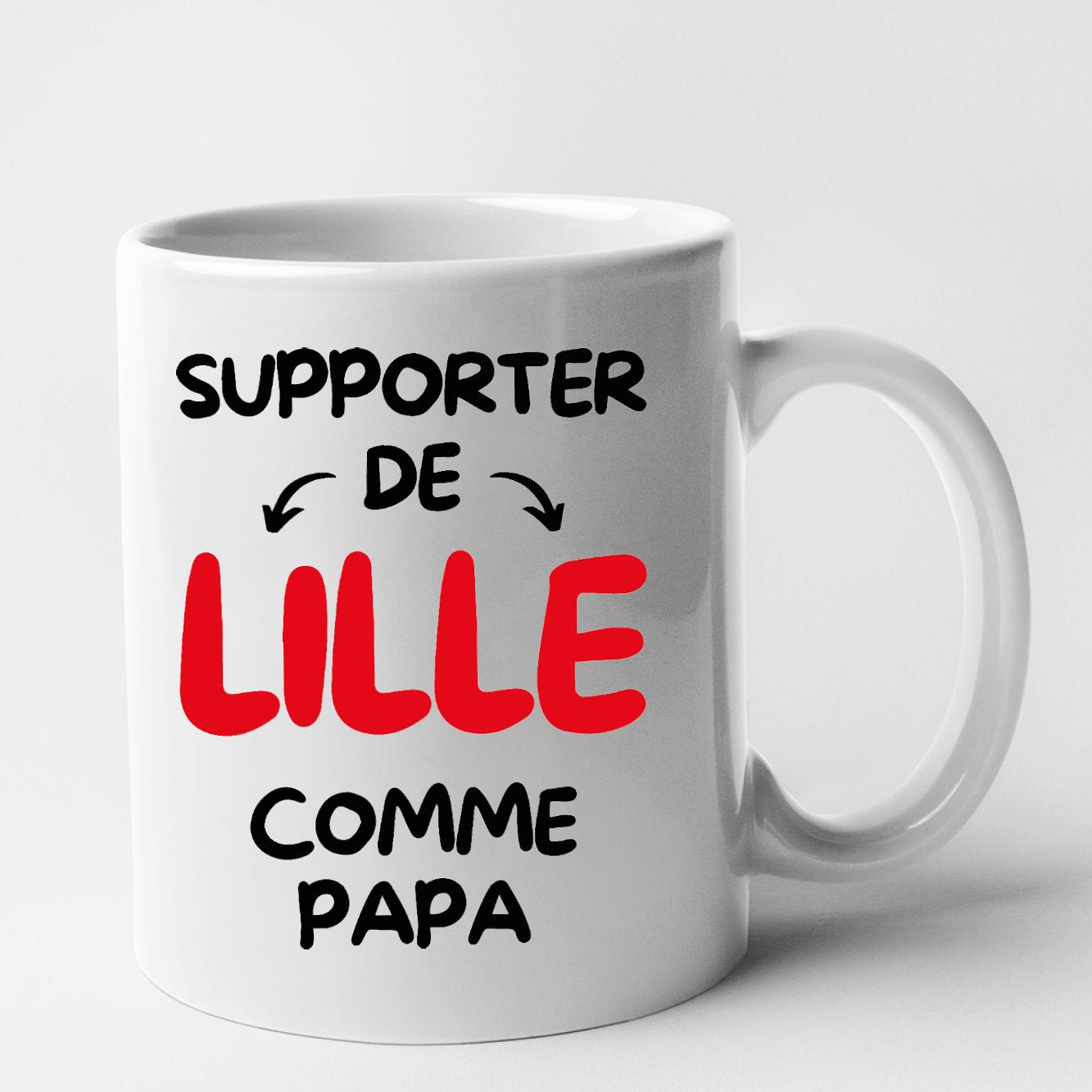 Mug Supporter de Lille comme papa Blanc