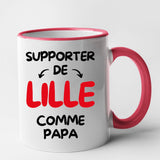Mug Supporter de Lille comme papa Rouge