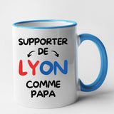 Mug Supporter de Lyon comme papa Bleu