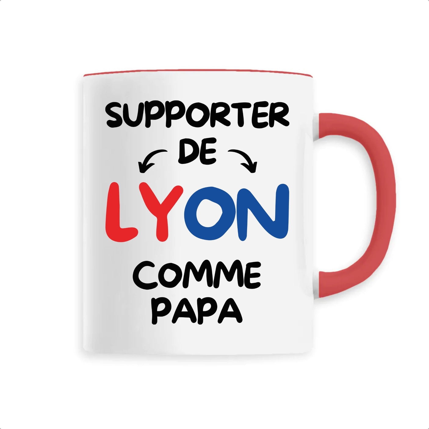 Mug Supporter de Lyon comme papa 