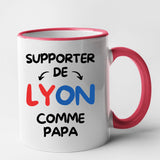 Mug Supporter de Lyon comme papa Rouge