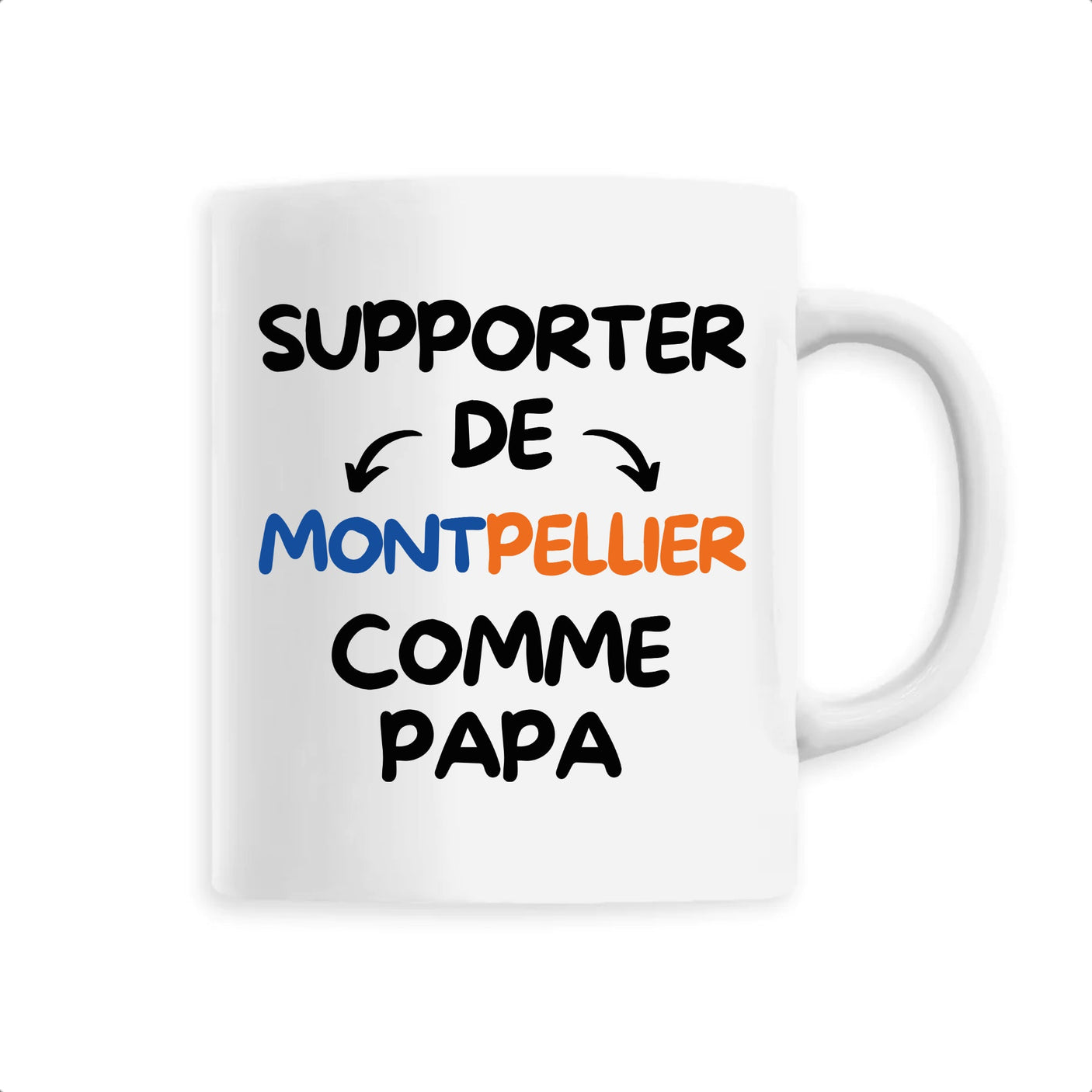 Mug Supporter de Montpellier comme papa 