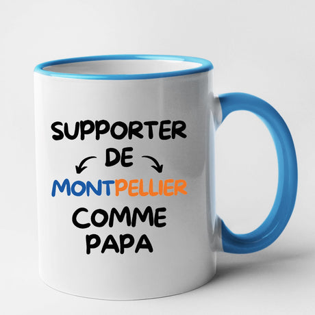 Mug Supporter de Montpellier comme papa Bleu