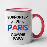 Mug Supporter de Paris comme papa Rouge