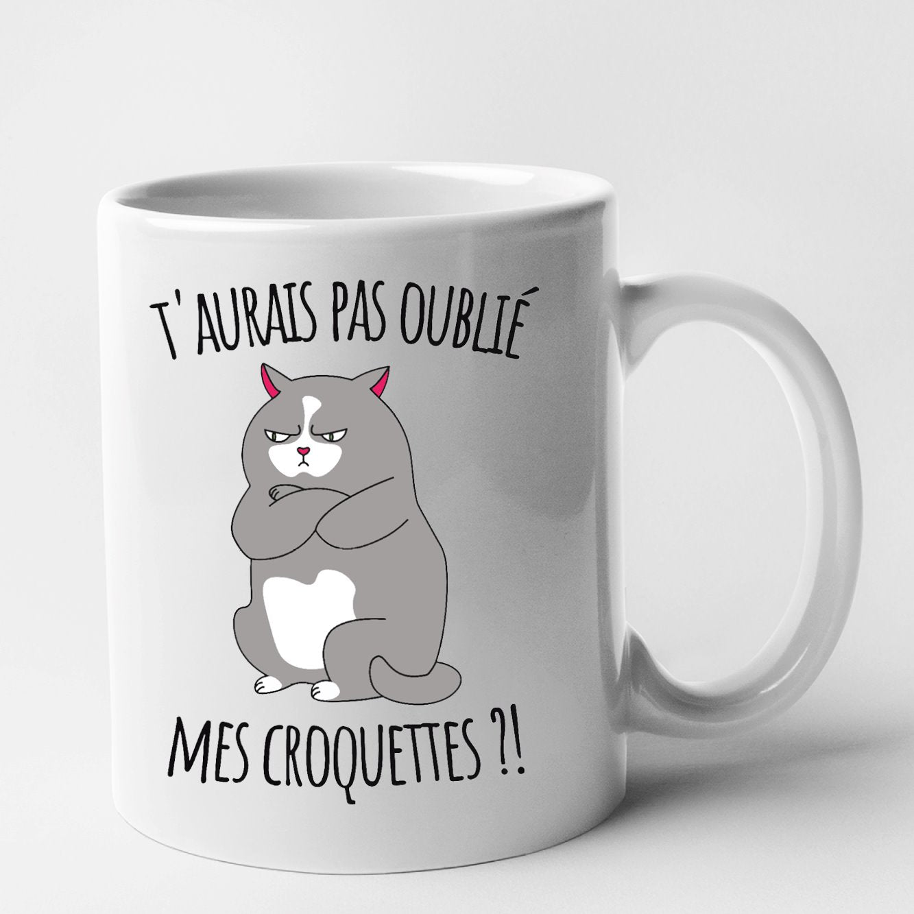 Mug T'aurais pas oublié mes croquettes ? Blanc