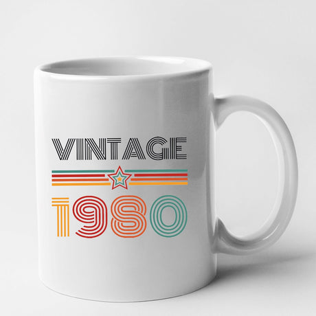 Mug Vintage année 1980 Blanc