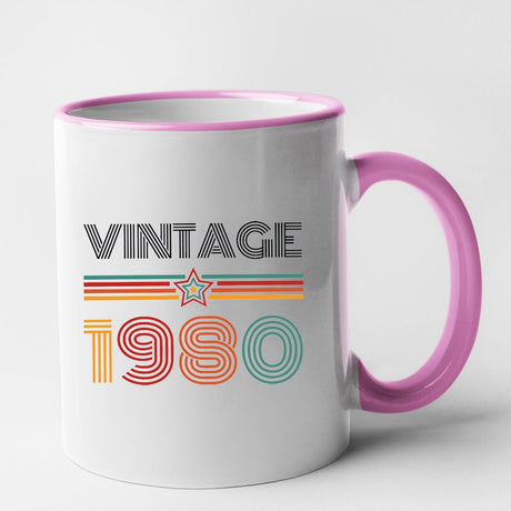 Mug Vintage année 1980 Rose