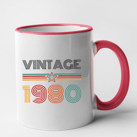 Mug Vintage année 1980 Rouge