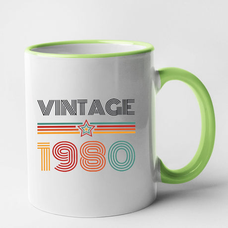 Mug Vintage année 1980 Vert