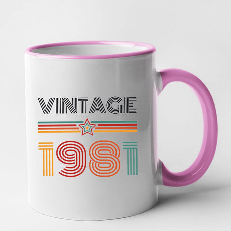 Mug Vintage année 1981 Rose